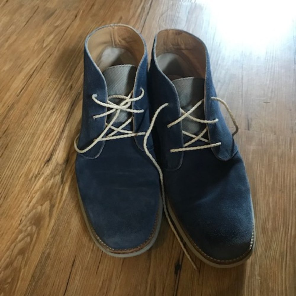 Cole Haan Lunargrand Blue Suede Dress Shoes